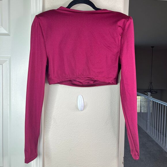 SHEIN Sexy 2 Piece Drape Crop Top-Flared Pants Women’s Size Medium #533 - Picture 3 of 12